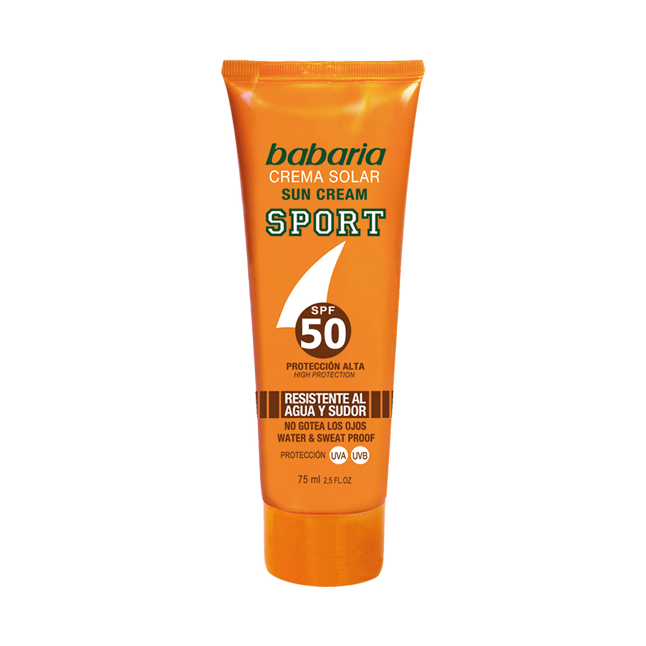 کرم ضد آفتاب باباریا مدل اسپرت ضد آب و عرق SPF 50 حجم 75 میلی لیتر 