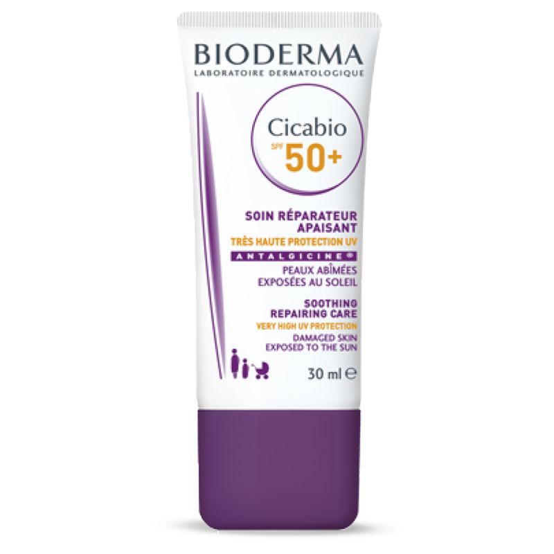 کرم ترمیم کننده بایودرما Bioderma مدل Cicabio با SPF50 مناسب پوست آسیب دیده حجم 30 میلی لیتر 