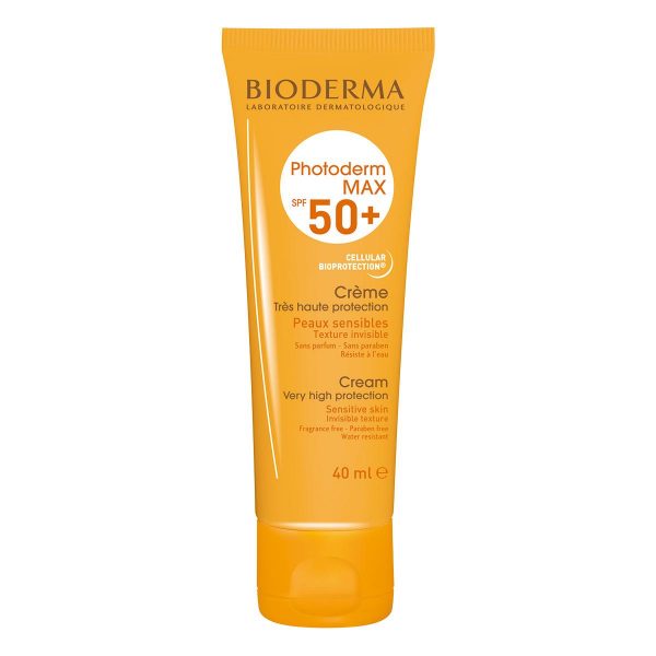 کرم ضد آفتاب بایودرما Bioderma مناسب پوست های نرمال و خشک با spf50 حجم 40 میلی لیتر 