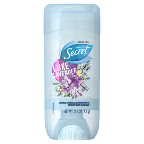 مام ژله ای 48 ساعته سکرت لوکس لوندر Secret Clear Gel 48hr luxe lavender با رایحه اسطوخودوس وزن 73 گرم