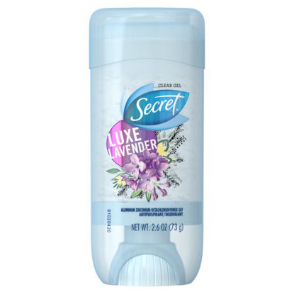 مام ژله ای 48 ساعته سکرت لوکس لوندر Secret Clear Gel 48hr luxe lavender با رایحه اسطوخودوس وزن 73 گرم