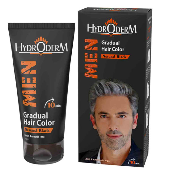 رنگ مو مردانه هیدرودرم Hydroderm رنگ مشکی طبیعی
