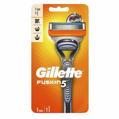 خود تراش 5 لبه مدل Fusion (فیوژن) ژیلت GILLETTE بسته 1 عددی + 1 عدد یدک