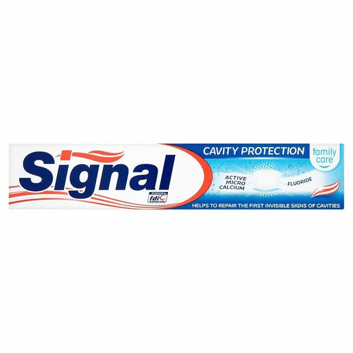 خمیر دندان مدل Cavity Protection (کاویتی پروتکشن) سیگنال Signal حجم 75 میلی گرم