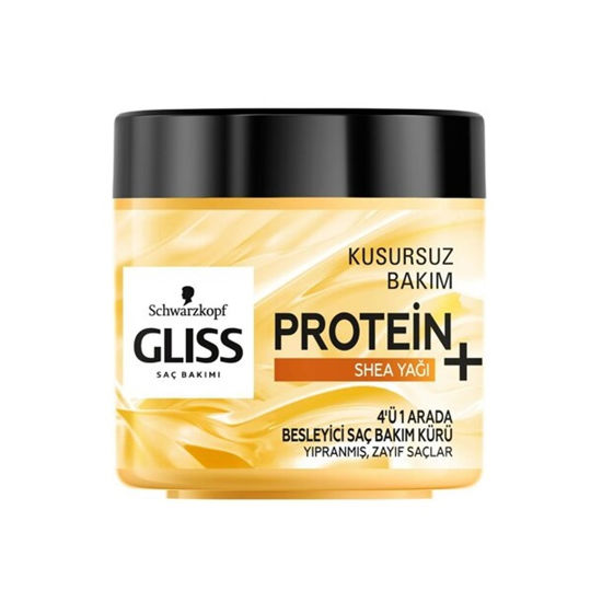 ماسک مو گلیس پروتئین + Protein زرد، مرطوب کننده و درمان کننده مدل SHEA شی حجم 400 میلی لیتر