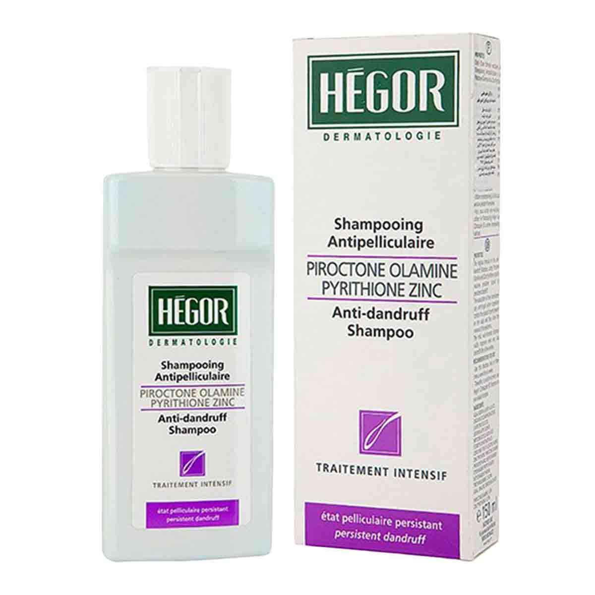 شامپو ضد شوره هگور مدل HEGOR OLAMINE PYRITHIONE ZINC حجم 150 میلی لیتر