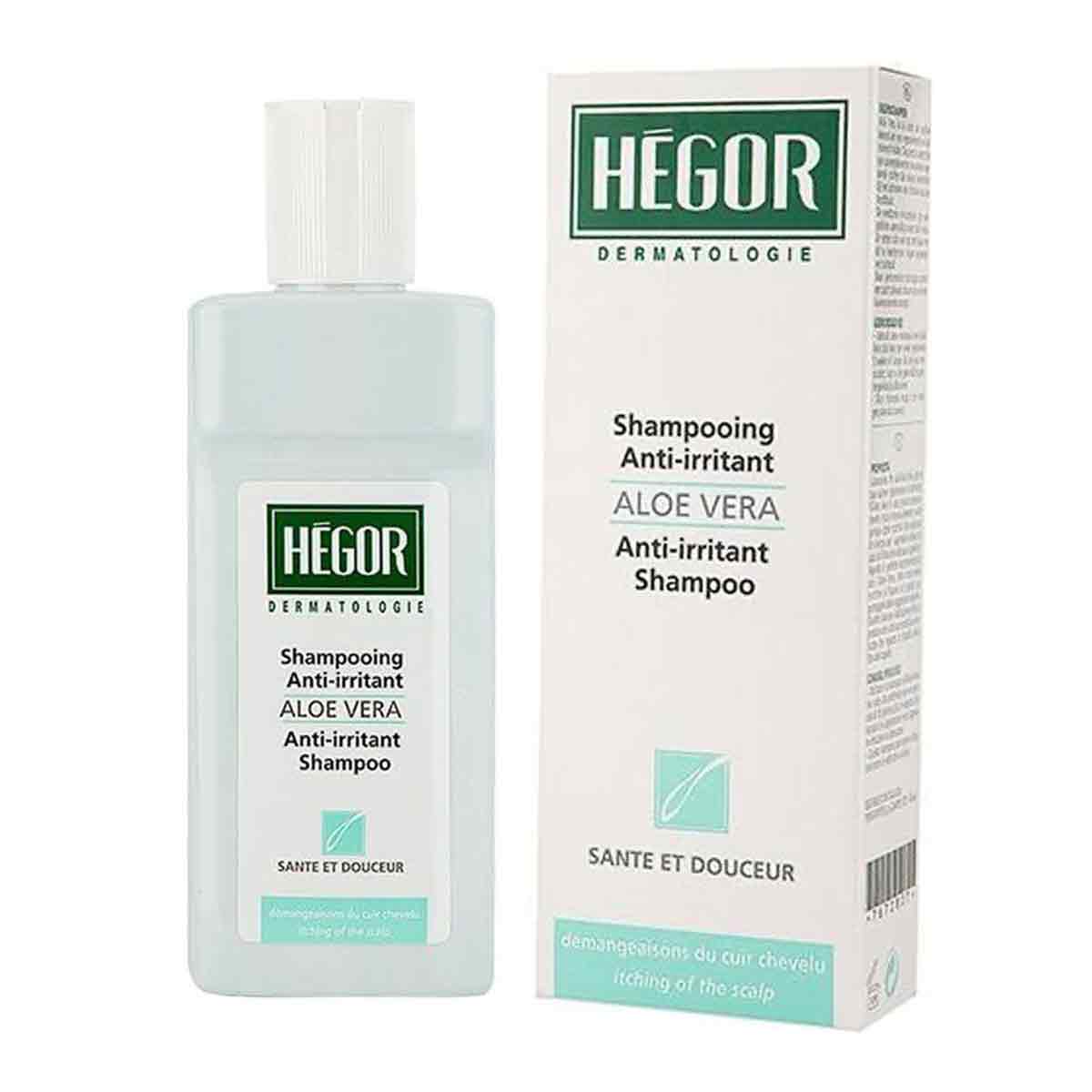 شامپو ضد خارش هگور مناسب پوست سر حساس حاوی عصاره آلوورا مدل HEGOR ALOE VERA حجم 150 میلی لیتر