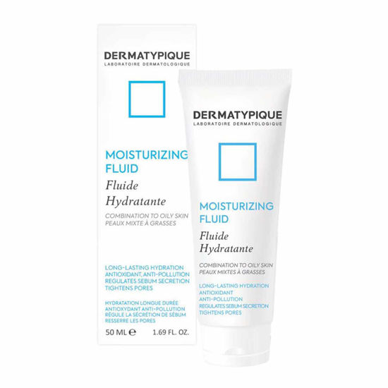 فلوئید مرطوب کننده و آبرسان پوست چرب درماتیپیک مدل MOISTURIZING FLUID DERMATYPIQUE حجم 50 میلی لیتر