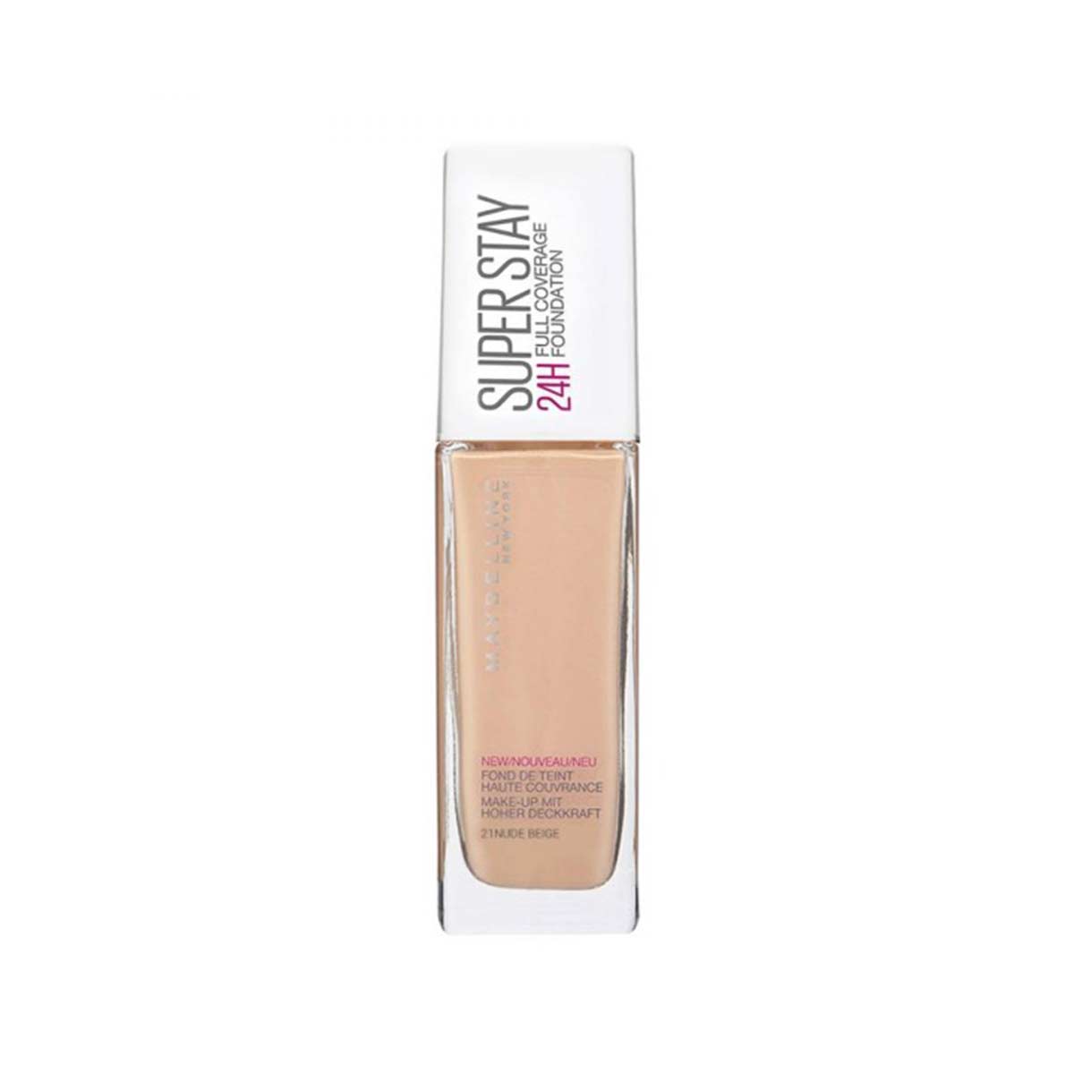 کرم پودر میبلین 24 ساعته شماره 21 مدل سوپر استی Maybelline nude baige