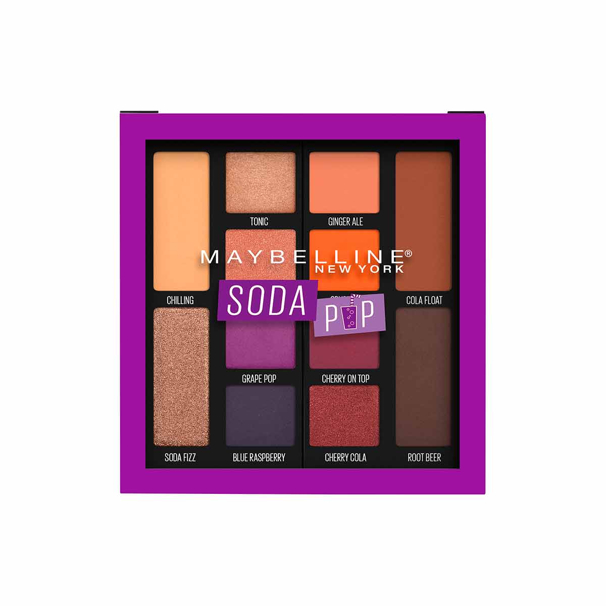 پالت سایه میبلین مدل Maybelline SODA بسته 12 رنگ 