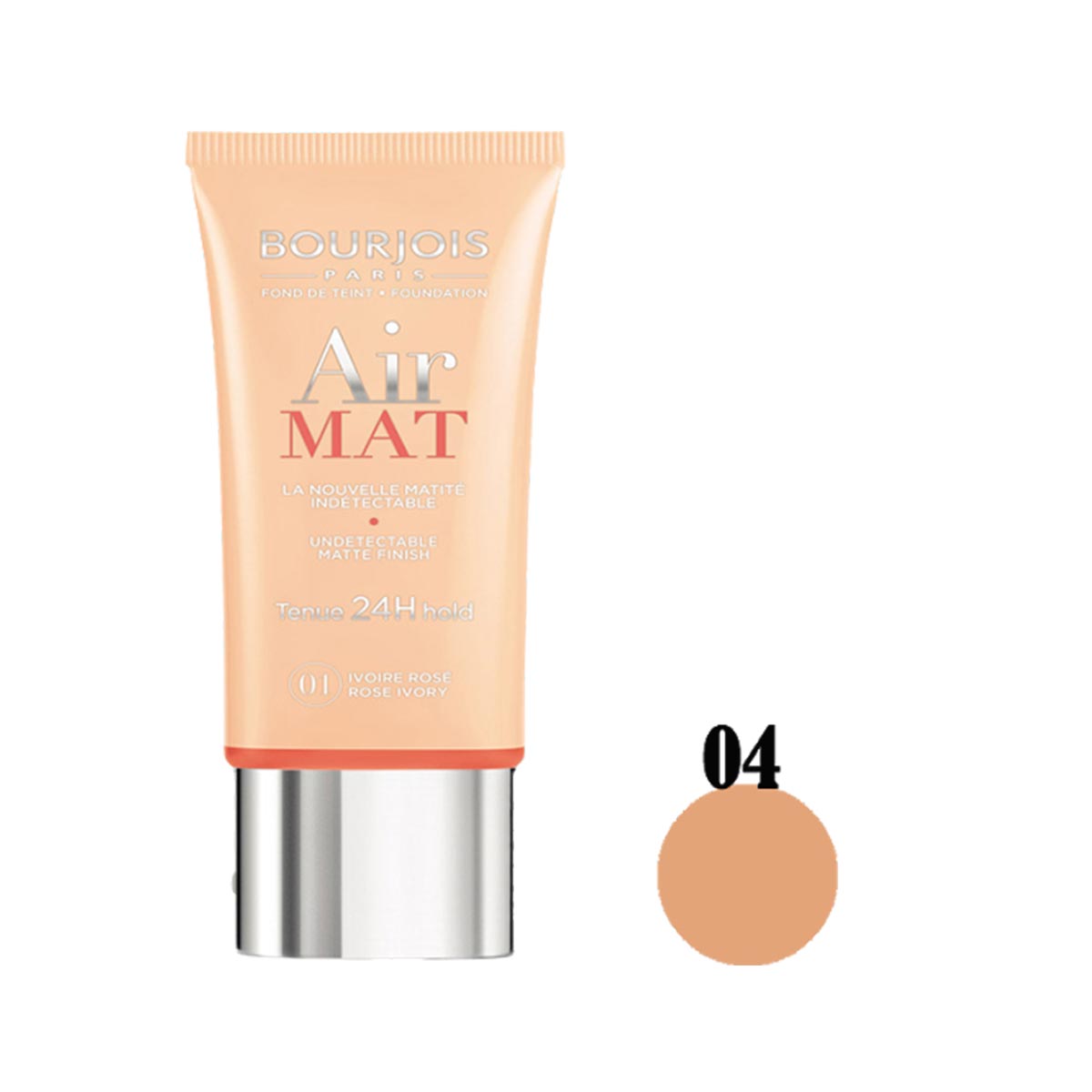 کرم پودر بورژوا شماره 04 مدل مات 24 ساعته Bourjois Air Mat با SPF 10 حجم 30 میلی لیتر