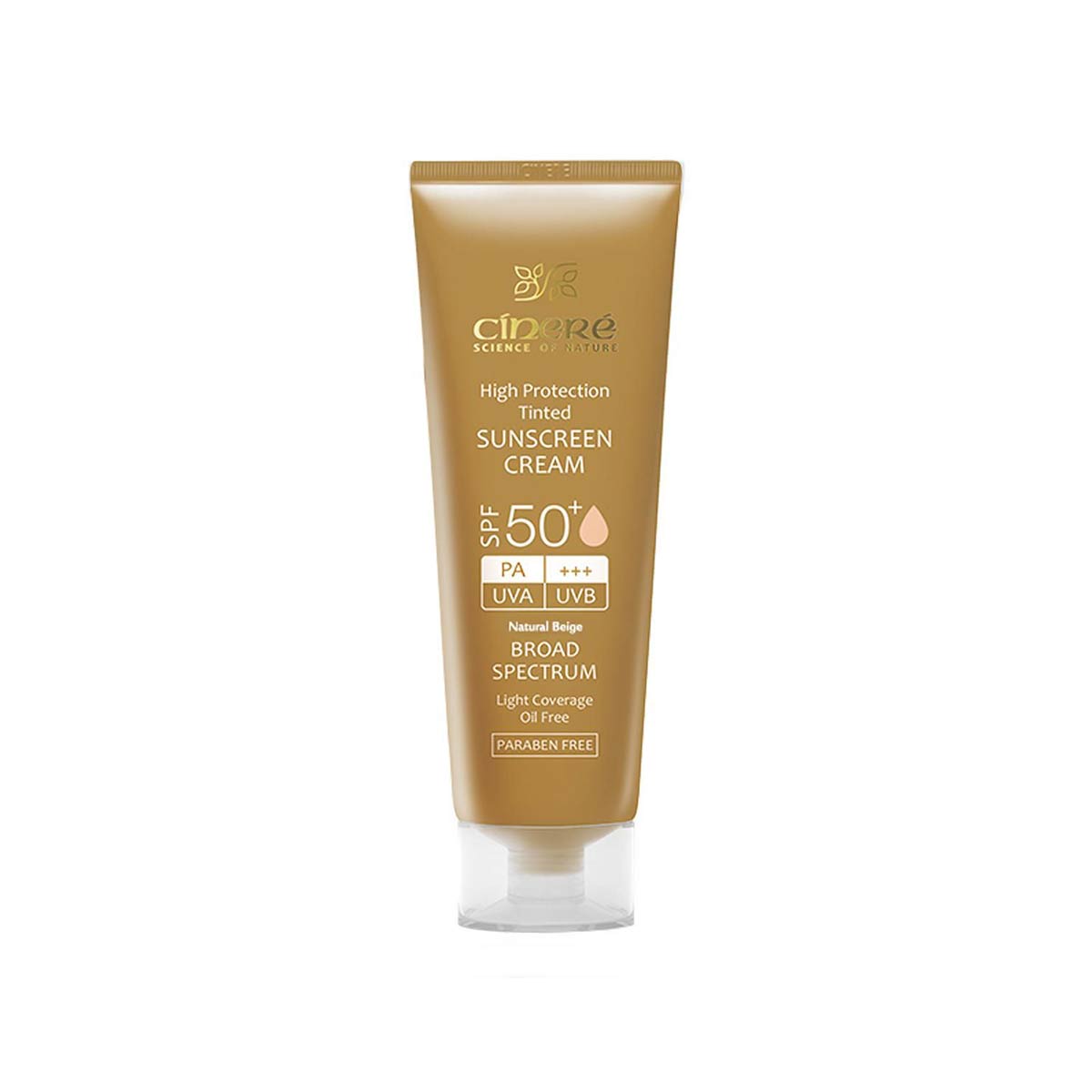 کرم ضد آفتاب رنگی سینره رنگ بژ مناسب تمام پوست ها مدل CINERE SUN SCREEN TINTED CREAM SPF50 NATURAL BEIGE