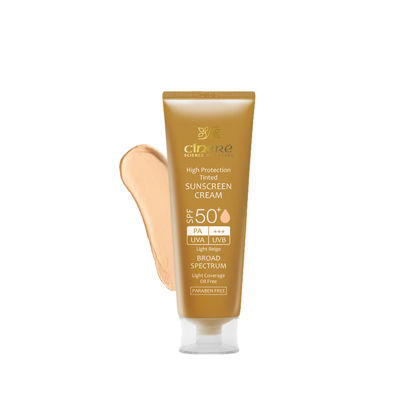 کرم ضد آفتاب سینره رنگ بژ روشن مدل Cinere Sunscreen Cream For All Skin SPF50 حجم 50 میلی لیتر 