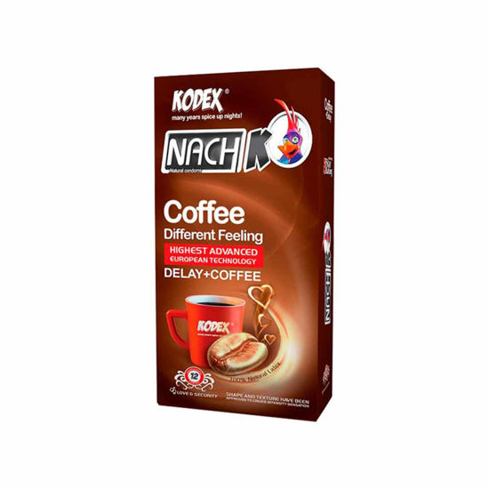 کاندوم کدکس مدل تاخیری با رایحه قهوه Kodex بسته 12 عددی