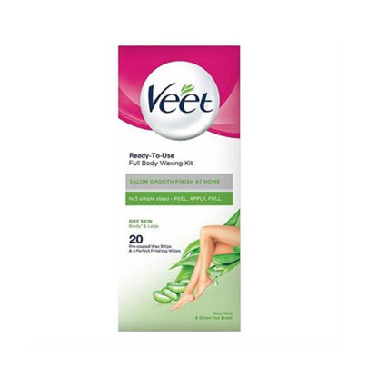 نوار موبر بدن ویت مناسب پوست های خشک حاوی عصاره آلوورا Veet بسته 20 عددی