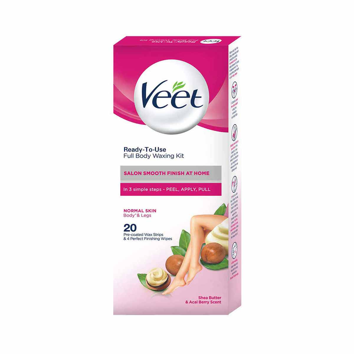 نوار موبر بدن ویت مناسب پوست های معمولی حاوی عصاره شی باتر Veet بسته 20 عددی