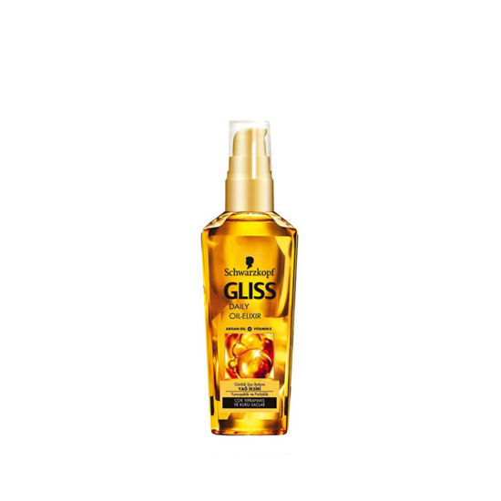 روغن آرگان مو گلیس شوارتسکوف ترمیم کننده مو مدل SCHWARZKOPF Gliss Daily Oil Elixier حجم 75 میلی لیتر