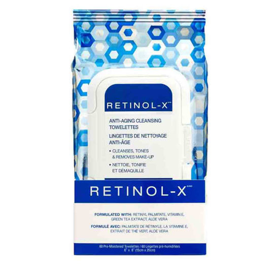 دستمال مرطوب ضد چروک رتینول ایکس Retinol X بسته 60 عددی