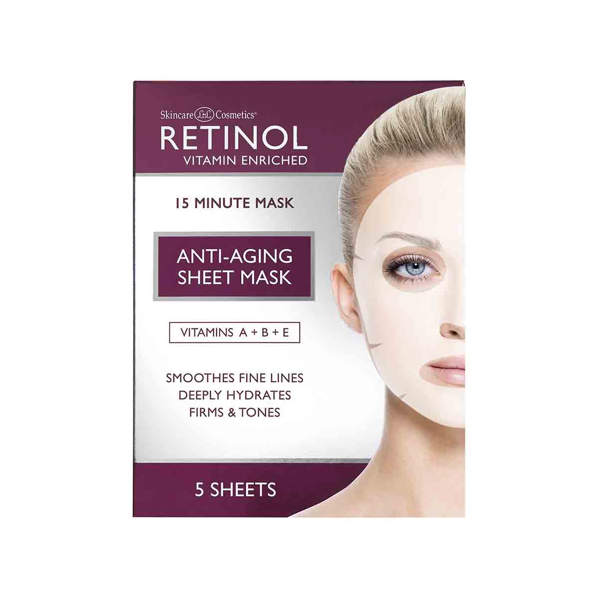 ماسک ضد چروک رتینول retinol بسته 5 عددی