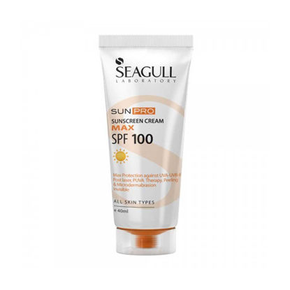 کرم ضد آفتاب سی گل Seagull مدل بی رنگ حاوی SPF 100 حجم 40 میل	