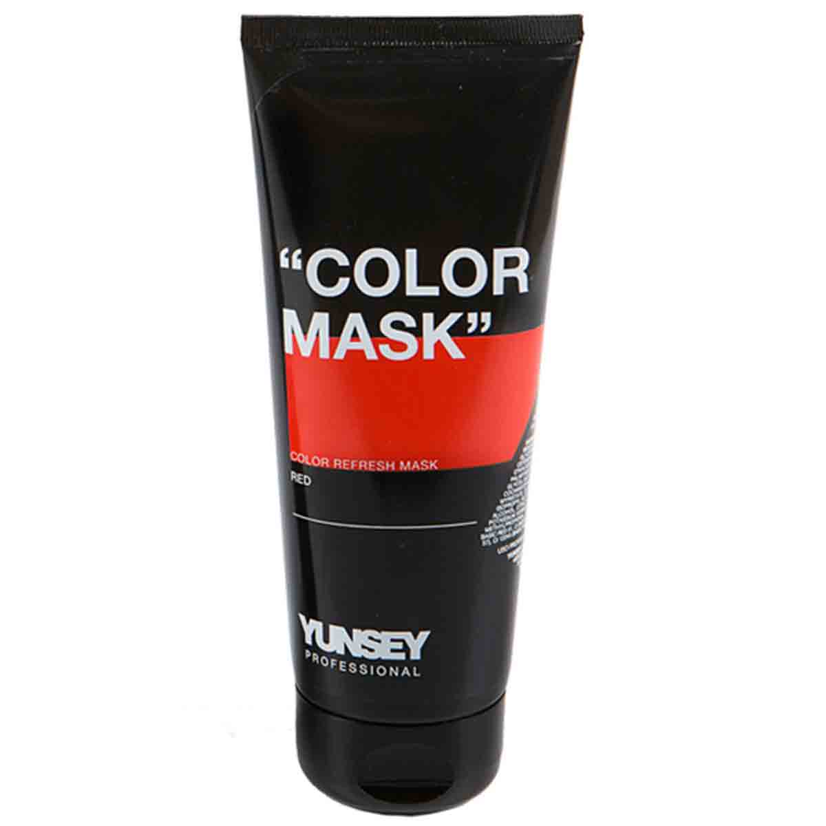 ماسک مو رنگساژ یانسی Yunsey رنگ قرمز حجم 200 میلی لیتر