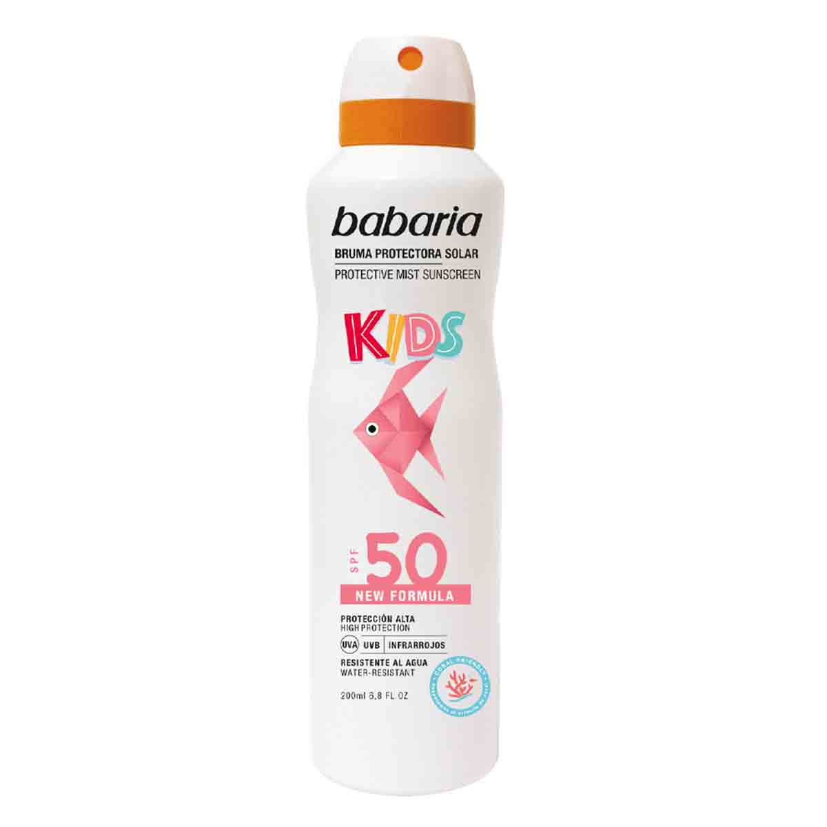 اسپری ضد آفتاب کودک SPF 50 باباریا babaria مدل KIDS حجم 200 میل