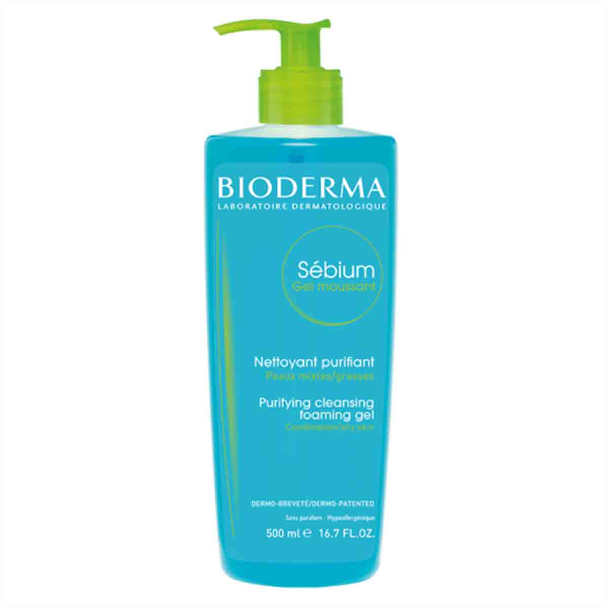 ژل شست و شو بایودرما Bioderma مناسب پوست مختلط تا چرب مدل سبوم حجم 500 میل