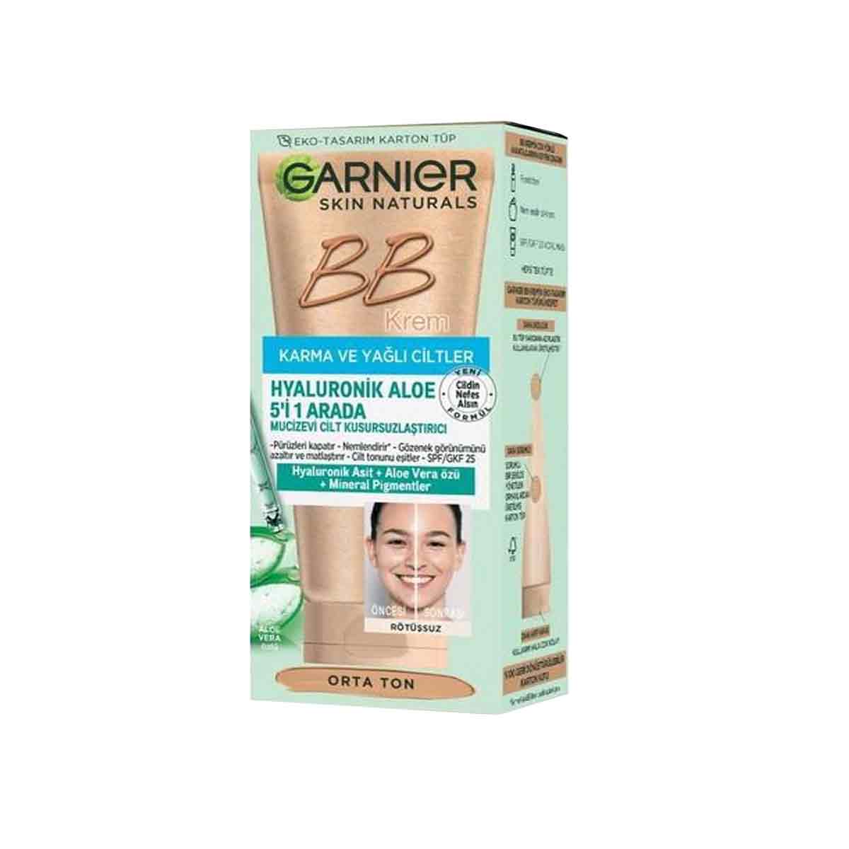 کرم BB گارنیر Garnier سری skin naturals مدل  orta ton حجم 50 میل