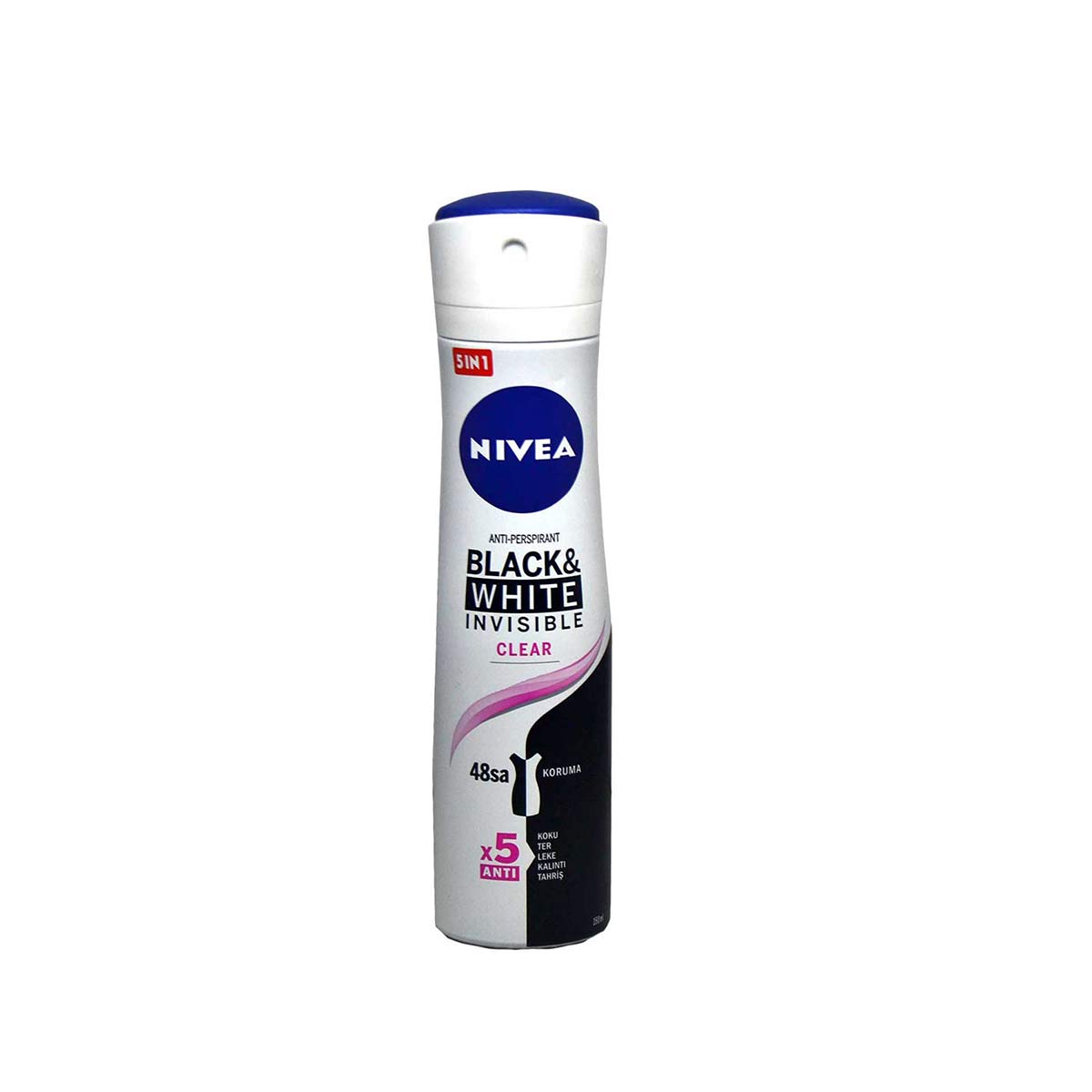 اسپری ضد تعریق زنانه نیوآ Nivea مدل black and white clear حجم 150 میل