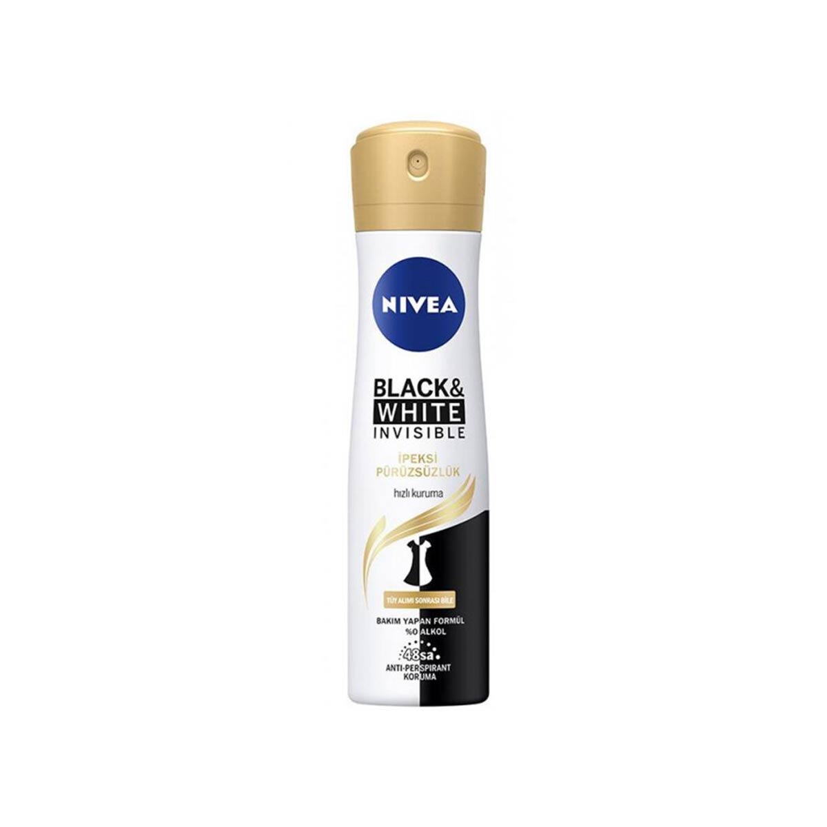 اسپری زیربغل زنانه نیوآ Nivea مدل  Black & White Silky  حجم 150 میل