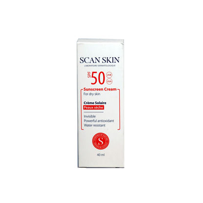 کرم ضد آفتاب پوست خشک اسکن اسکین Scan SKIN بیرنگ  SPF 50  حجم 40 میل