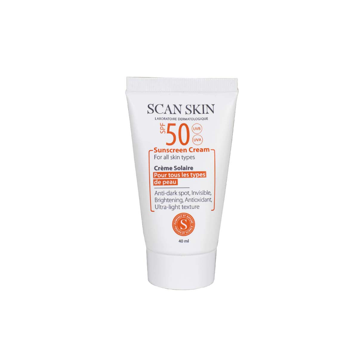 کرم ضد آفتاب و ضد لک Scan Skin  اسکن اسکین SPF 50 حجم 40 میل