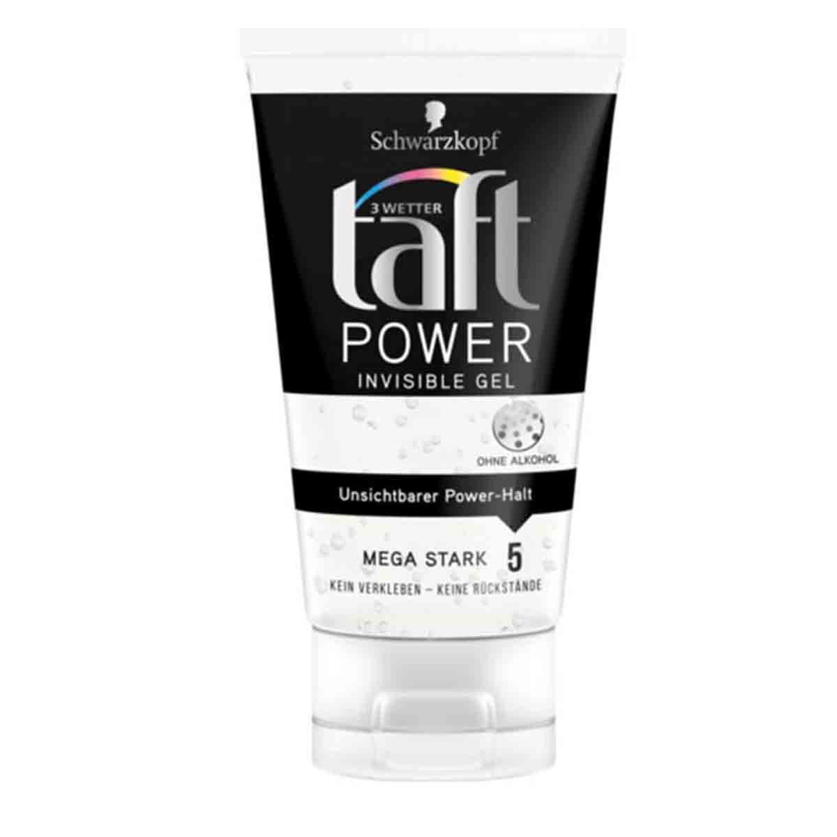 ژل مو تافت Taft سری پاور درجه سختی 5 مدل INVISIBLE GEL حجم 150 میل