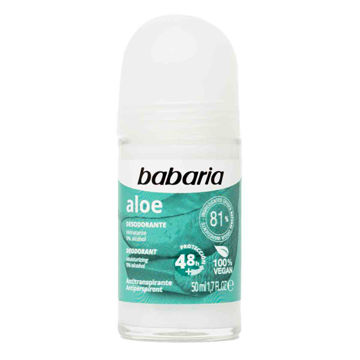 مام رول ضد تعریق 48 ساعته باباریا babaria مدل آلوورا aloe حجم 50 میل