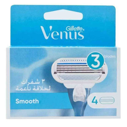 تیغ یدک ژیلت 3 تیغ مدل Gillette Venus 3 Blades 4 count بسته 4 عددی