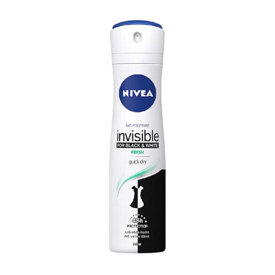 اسپری ضد تعریق زنانه Nivea نیوا مدل black & white invisible freshحجم 150 میلی لیتر