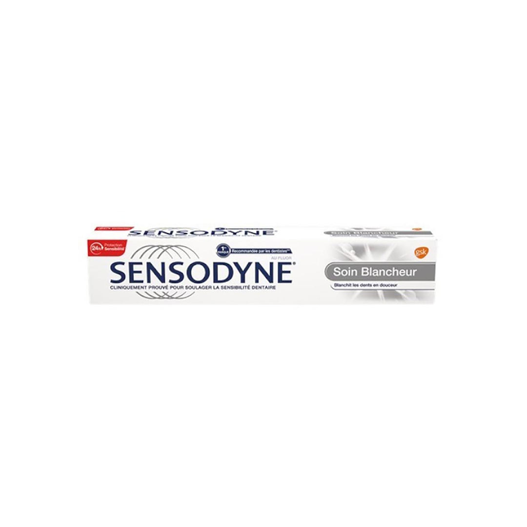 خمیردندان سفید کننده سنسوداین Sensodyne مدل Sensodyne Soin Blancheur حجم 75 میل