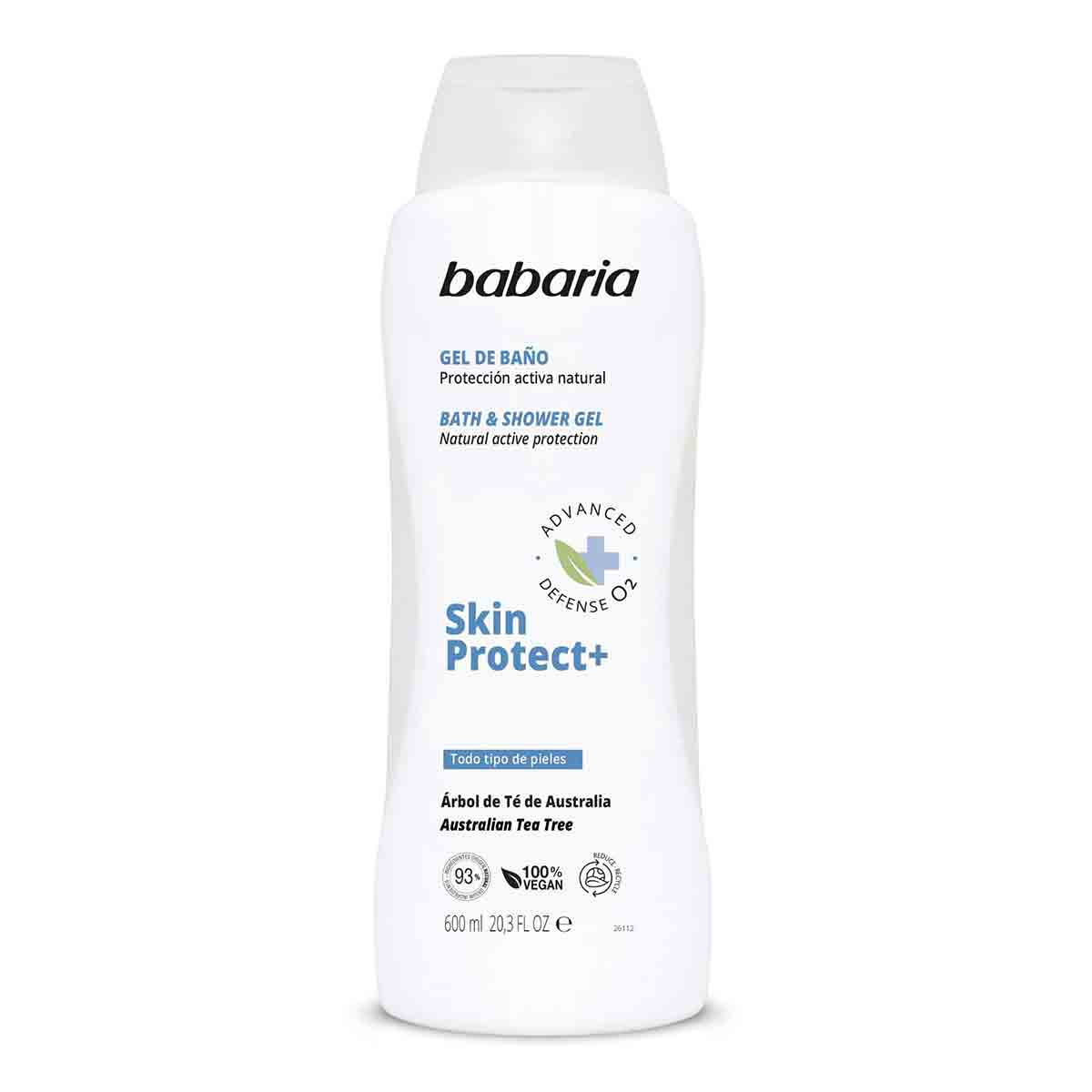 شامپو بدن باباریا babaria مدل آنتی باکتریال Skin Protect حجم 600 میل