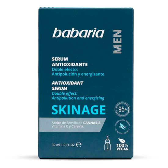 سرم مرطوب کننده و انرژی زا حاوی آنتی اکسیدان مردانه باباریا babaria مدل SKINAGE حجم 30 میل