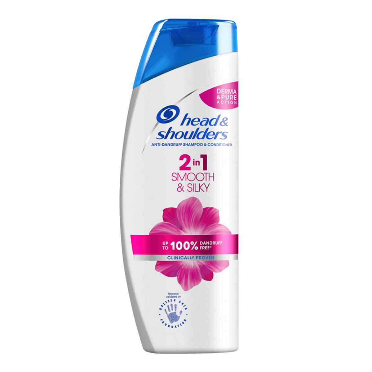  شامپو 2 در 1 ضد شوره و ضد وز هد اند شولدرزHead And Shoulders مدل smooth and silky حجم 450 میلی لیتر