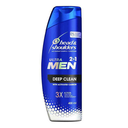 شامپو 2 در 1 هد اند شولدرز Head And Shoulder سری ultra men مدل Deep clean حجم 400 میلی لیتر 