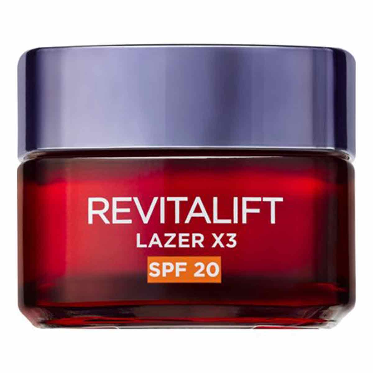 کرم ضد چروک و ضد لک قوی لورآل Loreal مدل Revitalift Lazer X3 حاوی SPF20 حجم 50 میل