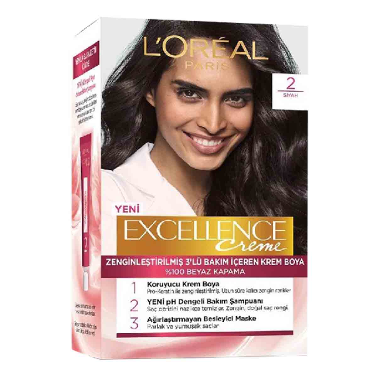 کیت رنگ مو لورآل Loreal شماره 2 سری EXCELLENCE 