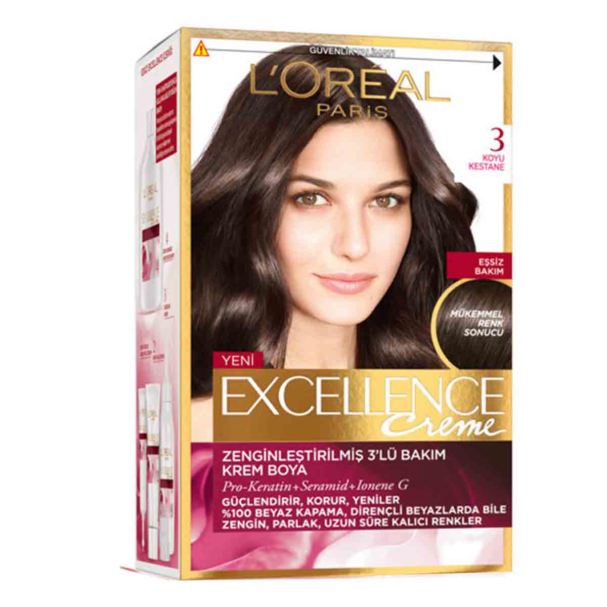  کیت رنگ مو لورآل Loreal شماره 3 سری EXCELLENCE