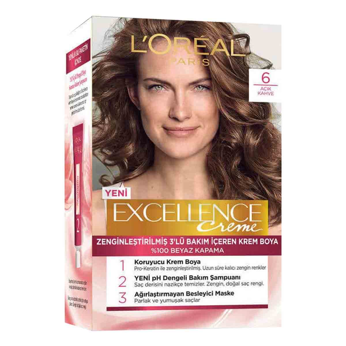 کیت رنگ مو لورآل Loreal شماره 6سری EXCELLENCE