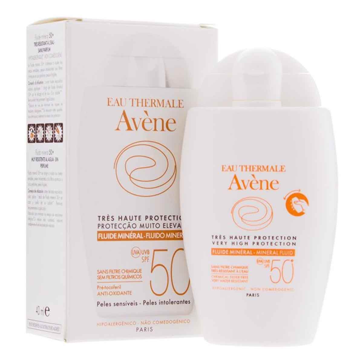 کرم ضد آفتاب اون aven مدل mineral بدون رنگ SPF50 حجم 40 میلی لیتر 