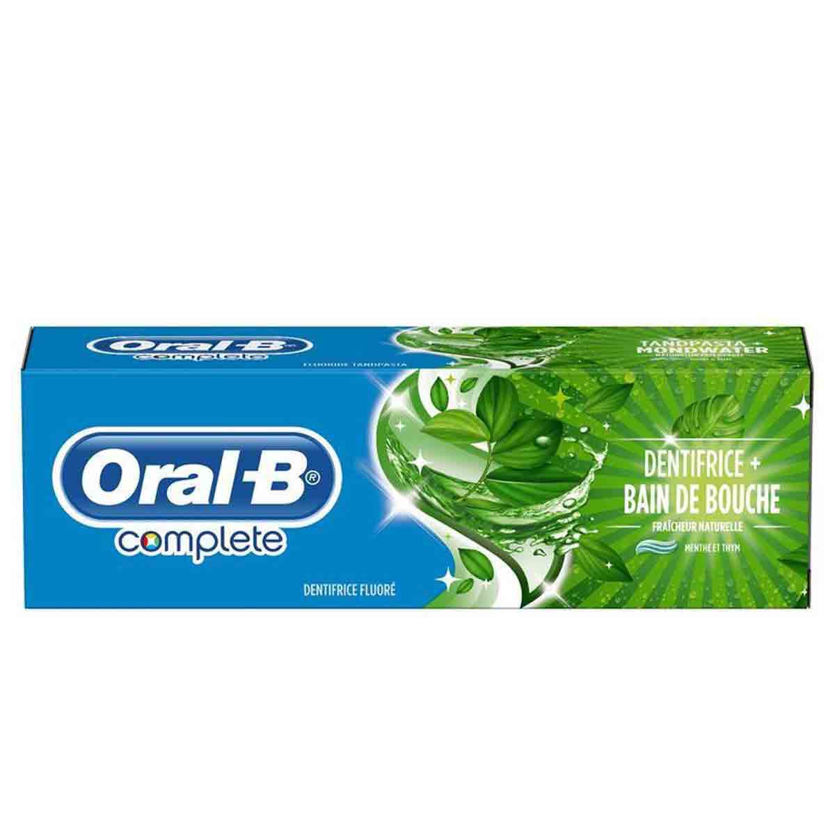 خمیردندان اورال بی Oral-B سری COMPLETE مدل fresh حجم 75 میل 