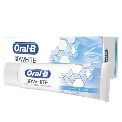 خمیر دندان اورال بی Oral b سری 3D white مدل enamel care حجم 75 میل