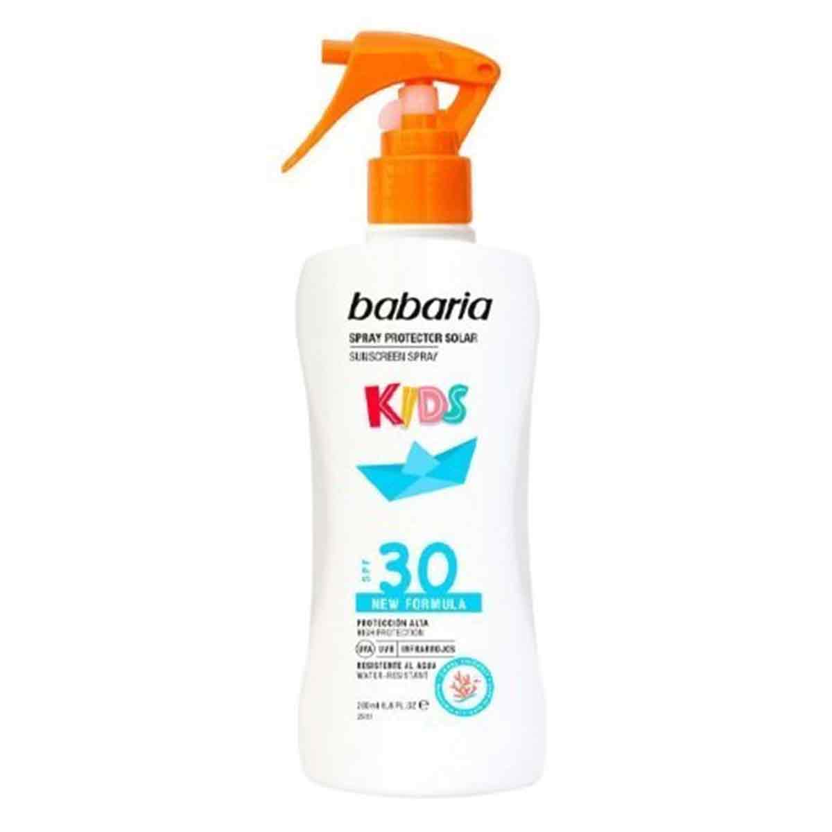 اسپری ضد آفتاب SPF30 کودکان باباریا babaria حجم 200 میل