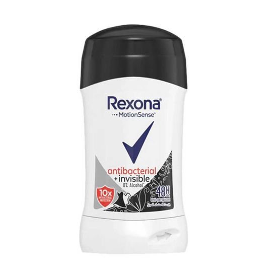 استیک زنانه آنتی باکتریال رکسونا Rexona مدل antibacterial +invisible قدرت 48 ساعته وزن 40 گرم